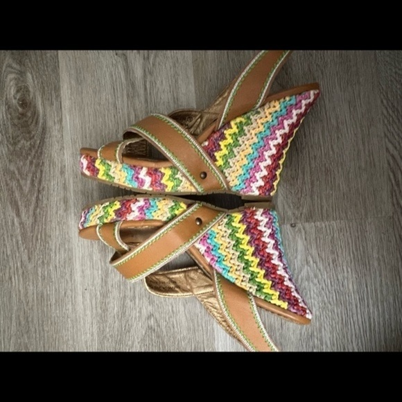 Naughty Monkey New Wedge Slingback Sandals with Colorful Outsole - Picture 11 of 13